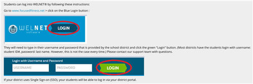 Welnet login for parents and students